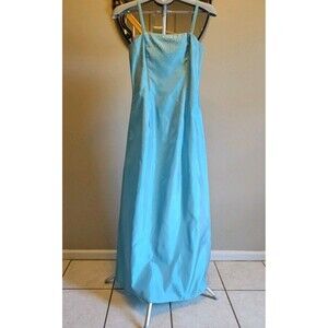 Jessica McClintock Gunne Sax Blue Prom Dress 5 Project Repair Upcycle Maxi Y2K